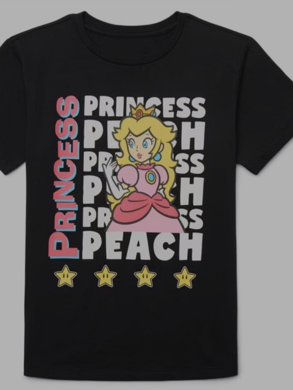 Princess Peach Black Graphic Tee - Nintendo